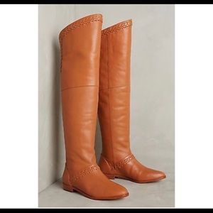 NWOT Anthropologie Candela Braided Riding Boots